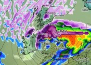 2025年，英国降雪地图变成紫色，以北极暴风雪恐怖开始