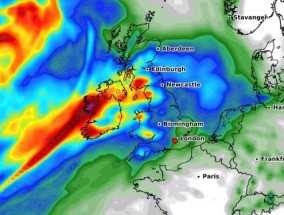 英国气象局天气预警地图显示了风暴伯特今天将袭击英国的地方