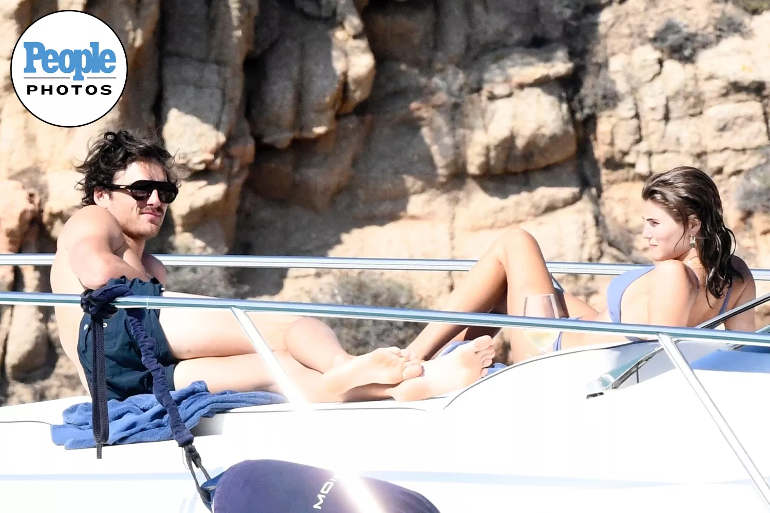 Euphoria star Jacob Elordi and girlfriend Olivia Jade Giannulli are seen vacationing in Sardinia with her parents, fashion designer Mossimo Giannulli and actress Lori Loughlin, along with sister Isabella Rose, making it a family affair.